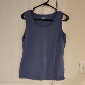 Dia & Co Blue Tank Top with Classic Round Neckline